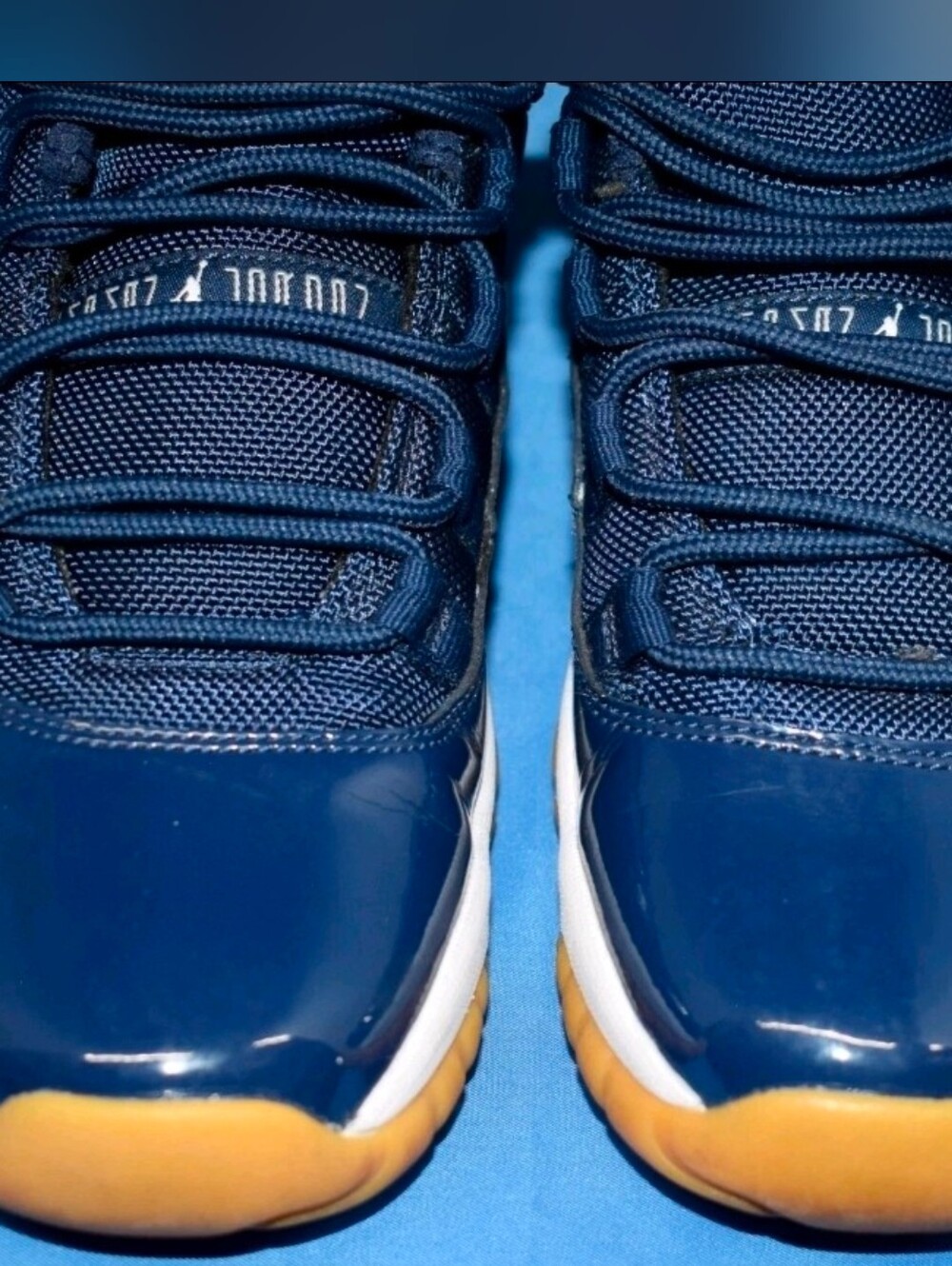 Air Jordan 11 Retro Low BG Size 4Y Midnight Navy & White Gum 528896-405 ~W2#13